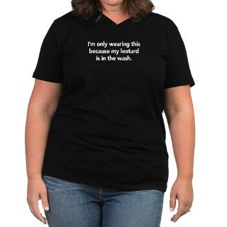 Leotard Womens Plus Size V Neck Dark T Shirt by chatterwear