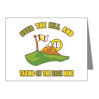 Golfing Humor For 40th Birthday Note Cards (Pk of by birthdaybashed