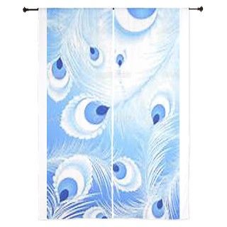 Peacock Feathers Curtains by freakyartshop