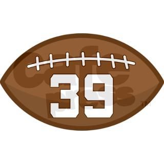 Football Player Number 39 Landscape Keychain by milestonesfootball