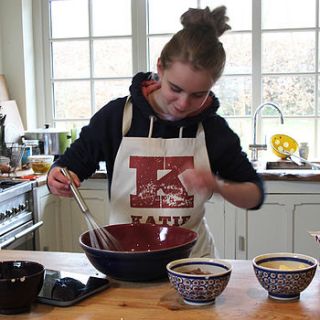 personalised name apron by snapdragon