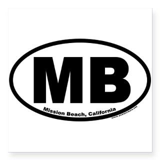 Mission Beach, California MB Oval Sticker by Admin_CP1436