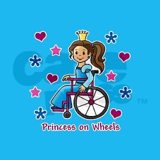 Wheelchair Princess Round Sticker by princessgrafix