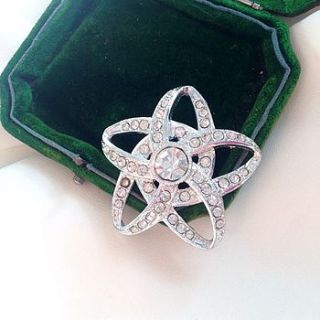 vintage diamante star brooch by iamia