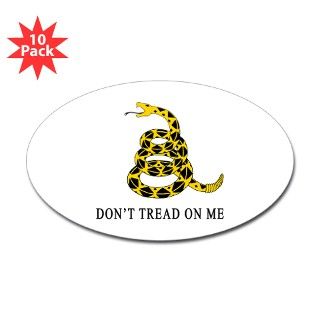 Dont Tread on Me Oval Sticker (10 pk) by brainburst