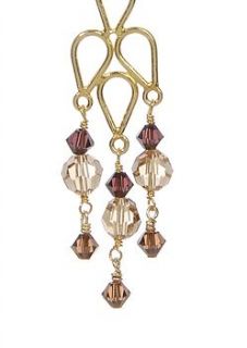 mirage chandelier earrings topaz gold by yarwood white