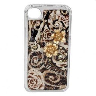 iPhone 4  Gold Flower Swirl Cell Phones & Accessories
