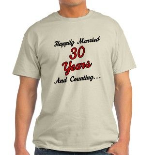 30th Anniversary Gift Married T Shirt by anniversarytshirts