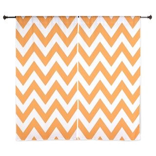 Orange chevron stripes 60 Curtains by chevroncitystripes