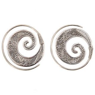 30% off handmade silver spiral earrings by charlotte's web