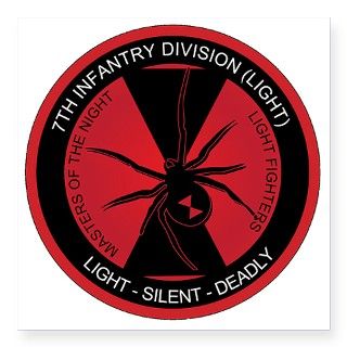 Black Widow Square Sticker 3" x 3" by 7thinfantry