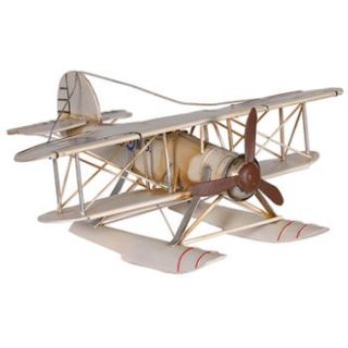 vintage metal model biplane by cowshed interiors