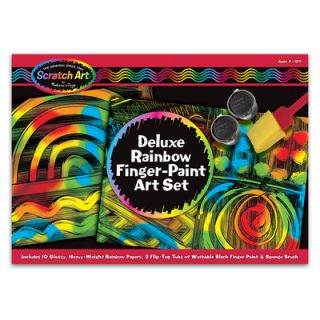 Melissa and Doug Deluxe Rainbow Finger Paint Art Set