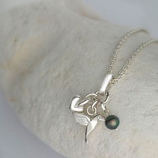 hummingbird charm necklace  by scarlett jewellery