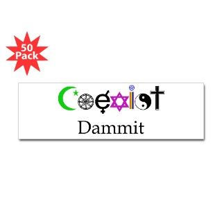 Coexist Dammit Bumper Sticker by funnyvet