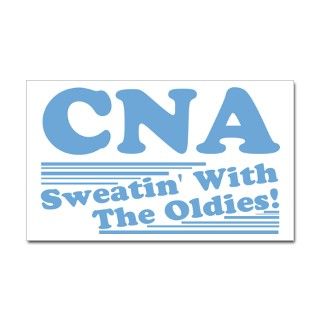 CNA Sweatin With The Oldies Rectangle Decal by charsart