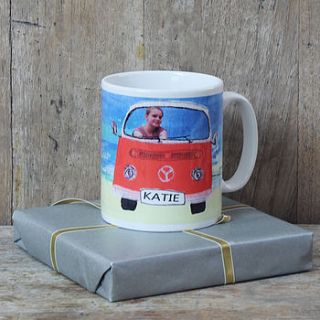 personalised camper van mug by snapdragon