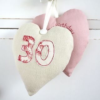 personalised numbered heart decoration by milly and pip