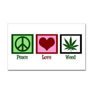Peace Love Weed Decal by giftsofgrace
