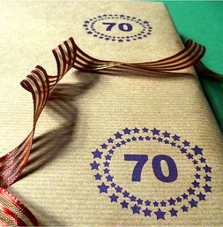 handmade personalised number wrapping paper by indigoelephant