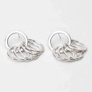 silver and gold three or five band earrings by teresa samson