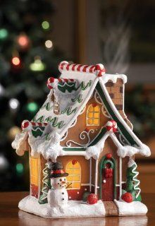 Collections Etc   Smoking Christmas Gingerbread House Incense Burner   Incense Holders