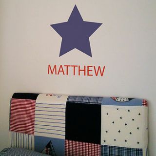 you are a star personalised wall sticker by nutmeg