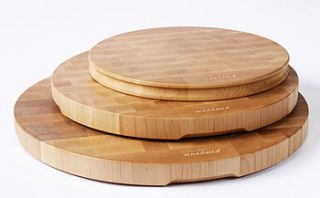 circular maple end grain serving board by woodetto