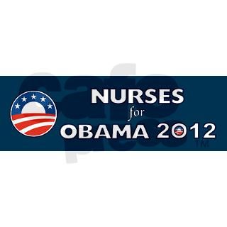 Nurses For Obama 2012 Bumper Sticker by WorldLingo