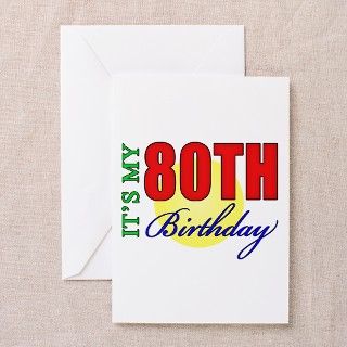 80th Birthday Party Greeting Cards (Pk of 10) by birthdaybashed