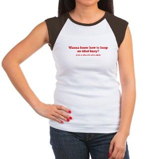 Keep an idiot busy? Cap Sleeve T Shirt by mayhewmedia