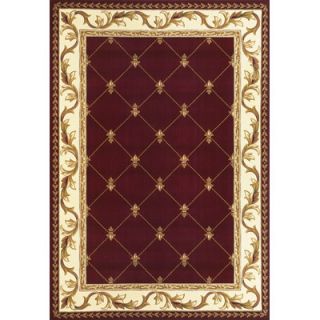 KAS Oriental Rugs Corinthian Red Fleur De Lis Rug