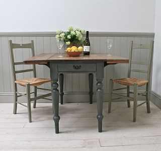 painted pembroke kitchen table by distressed but not forsaken