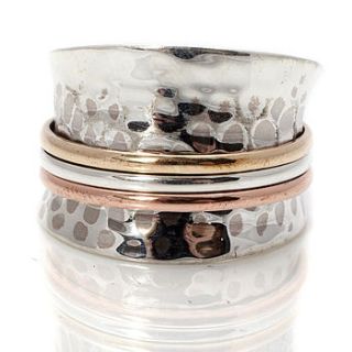 karma silver spinning ring by charlotte's web