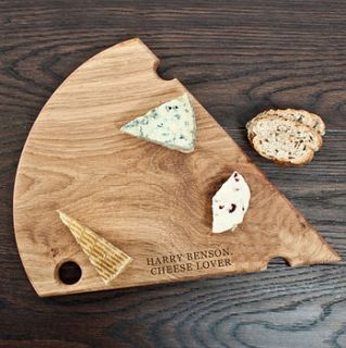 personalised cheese shaped platter by the letteroom