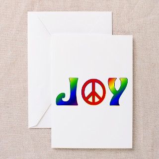 Rainbow Joy Peace Sign Greeting Cards (Package of by groovynetgear