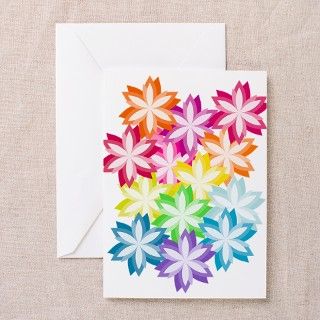2013_08_27   rainbow Flowers Greeting Cards (Pk of by dafnecreative