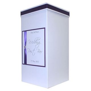 personalised titanium wedding post box by dreams to reality design ltd
