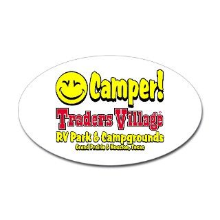 Happy Camper Oval Decal by TradersVillage