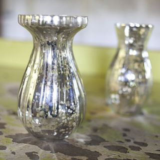 antique silver glass vase by nkuku