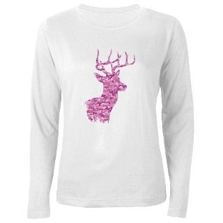 Pink Camo Deer Long Sleeve T Shirt by BlueBaboonKids