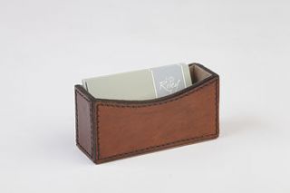 leather business card holder by life of riley