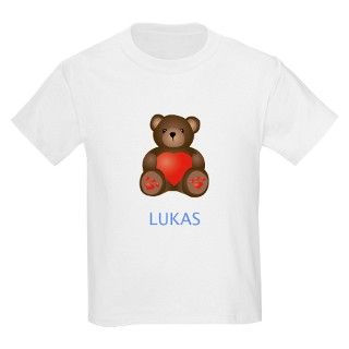 LUKAS Personalized Teddy Bear Birthday T Shirt by yearofthetee