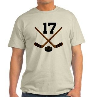 Hockey Player Number 17 T Shirt by milestoneshockey