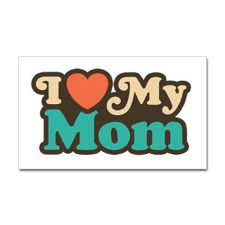 I Love My Mom Rectangle Decal by zipetees