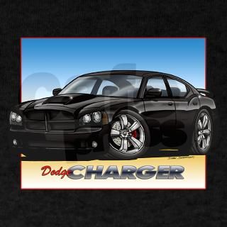 Black Dodge Charger T Shirt by grapeapedesign