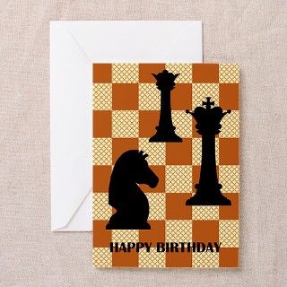 Chess Pieces   Birthday Card by momentpoint