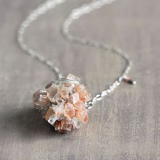 rough diamond and crystal specimen necklace by artique boutique