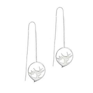 long flight of swallows earrings by louise wade