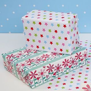 spring flower double sided wrapping paper by dots and spots
